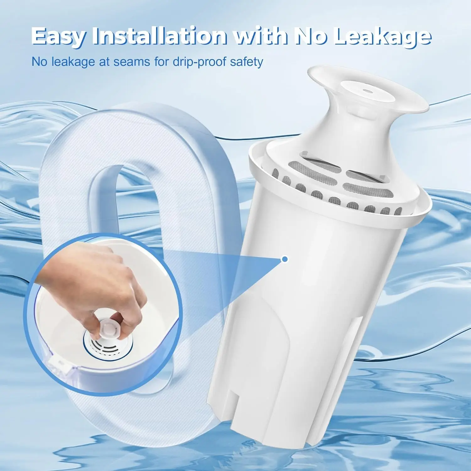 1/2/3/6 szt. Wymiana filtra wody NSF do dzbanków i dozowników wody Brita, Classic 35557, OB03, Mavea 107007