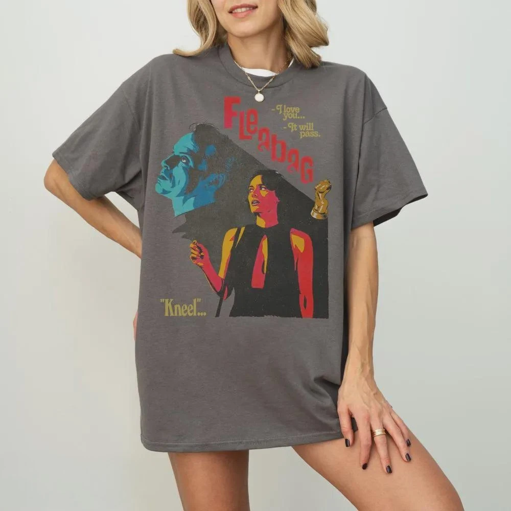Retro Fleabag Graphic Tee Phoebe Waller-Bridge Andrew Scott T Shirt Short Sleeve Shirt Unisex Men Women All-Season Men's T-Shirt