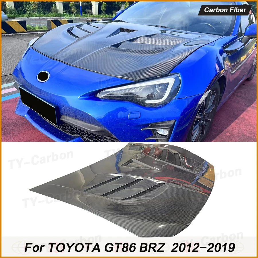 

Real Carbon Fiber Front Bumper Engine Hood For Toyota GT86 Subaru BRZ 12-19 Varis Style Air Intake Vent Bonnet Cover Body Kit