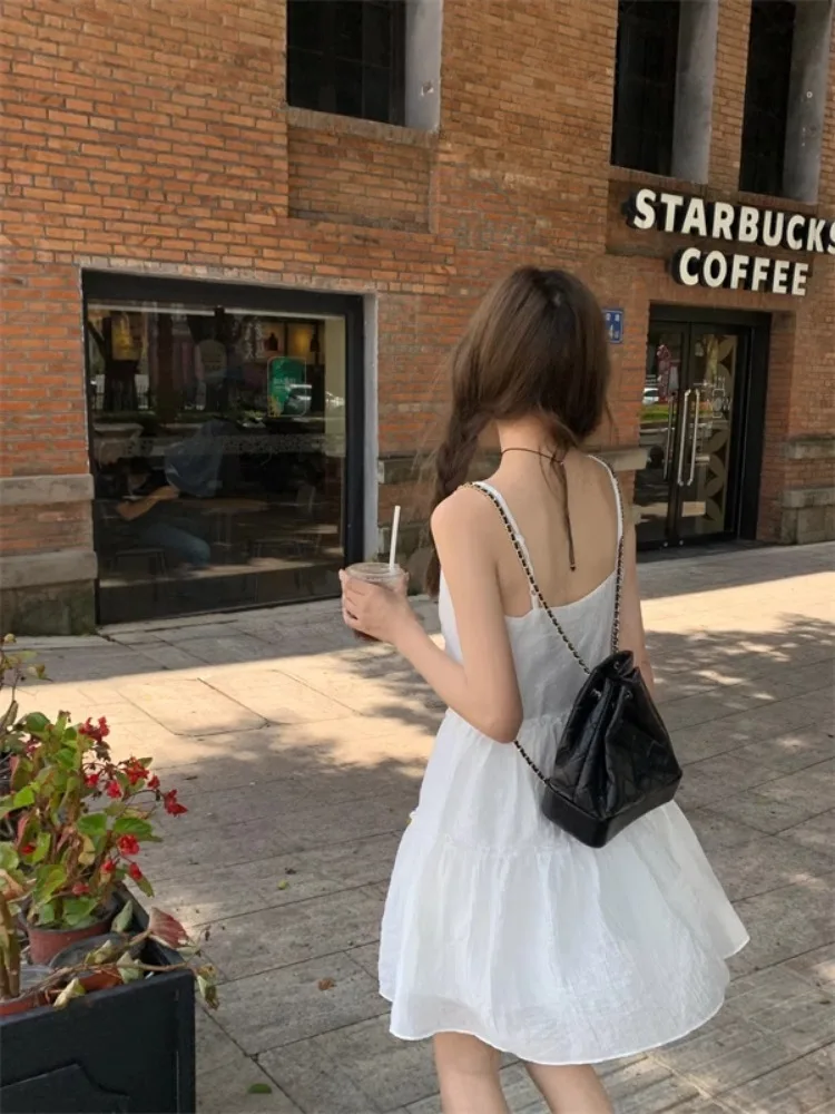 korobov retro dress Korobov French Vintage Dress Solid Female Simple Fashion Loose Dresses Small Incense Style Gentle Vestidos De Verano Mujer 2022