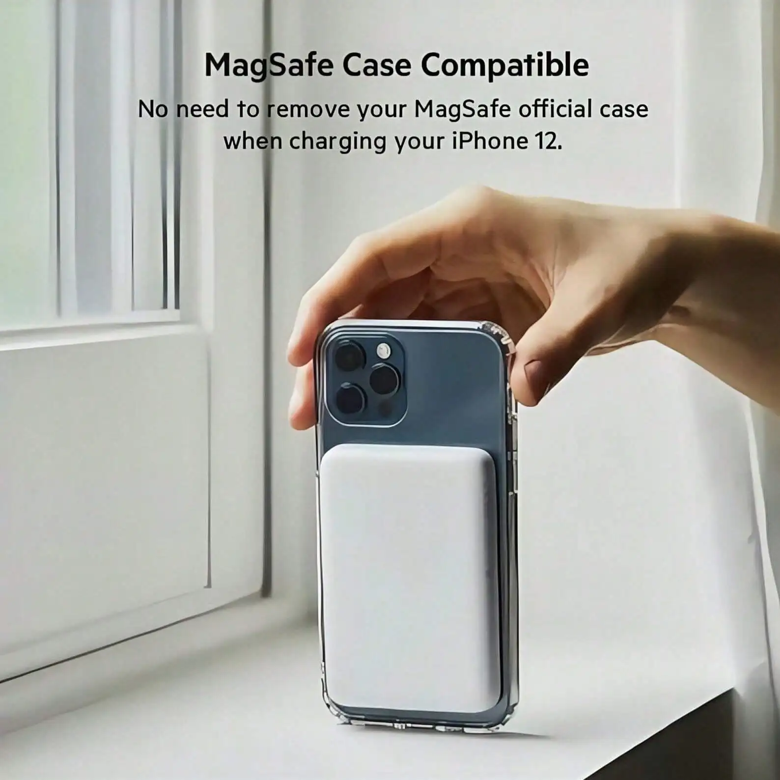 Mini Portable Magnetic Wireless Power Bank 15W Fast Wireless Charging External Battery Strong Magnet Attachment Mag Safe Powerbank for iPhone 16 15 14 13 12 Android Phones view 7