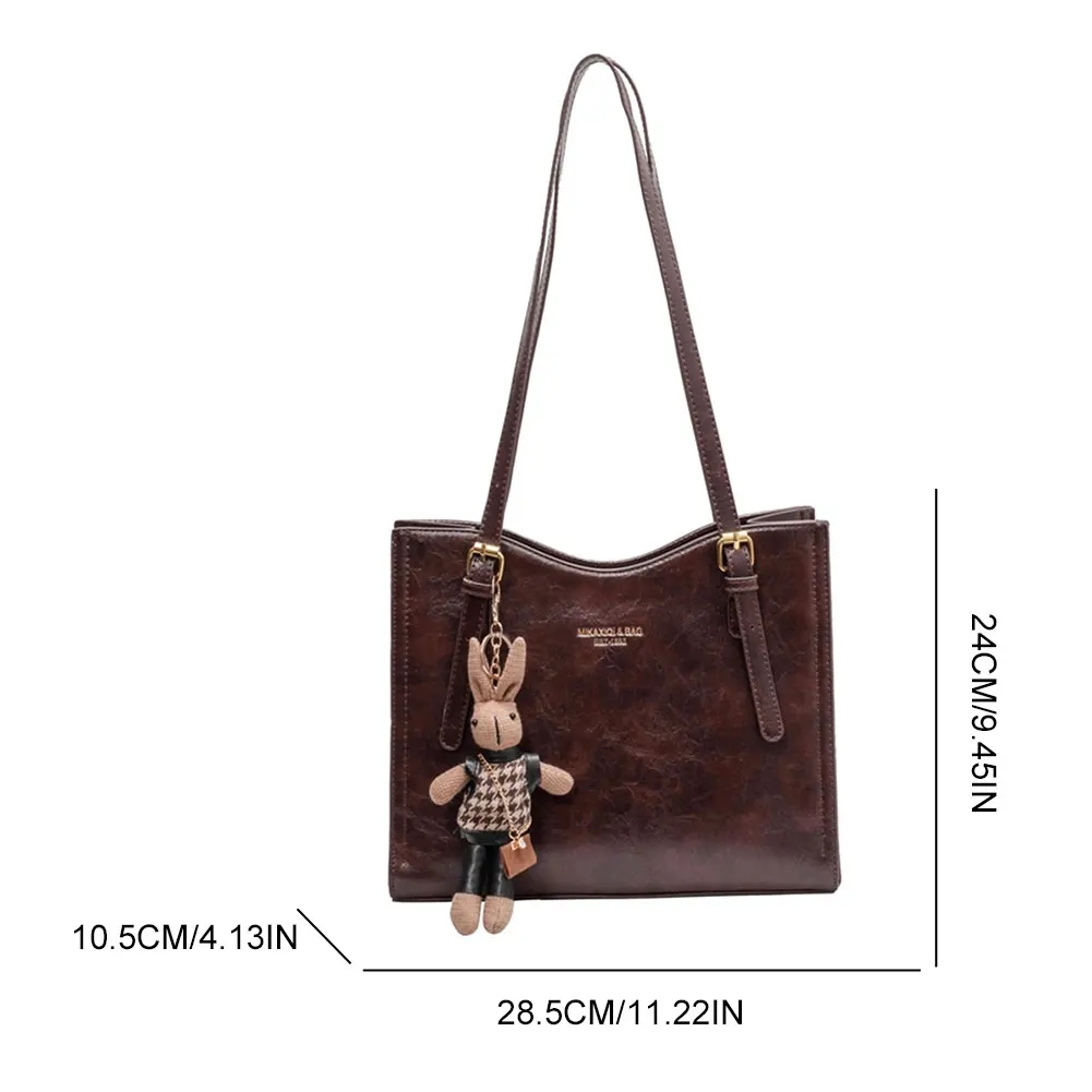 المرأة خمر تخفيف حقيبة حقيبة كتف الموضة سعة كبيرة حقيبة حمل عادية بولي Leather حقيبة يد جلدية ريترو للعمل السفر