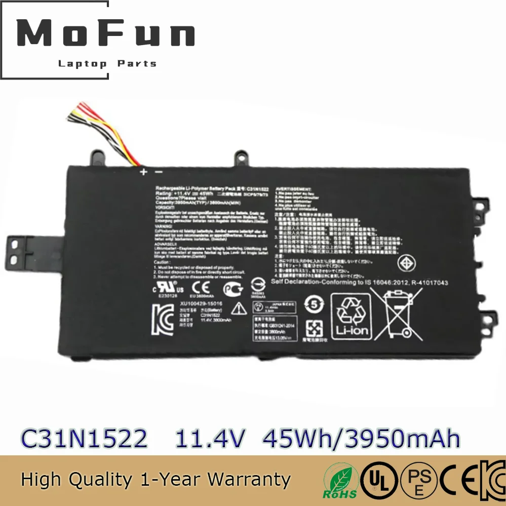 حقيقية C31N1522 45Wh بطارية ل ASUS Q553 Q553U Q553UB N593UB N593UB-1A 3ICP5/79/73 0B200-01880000