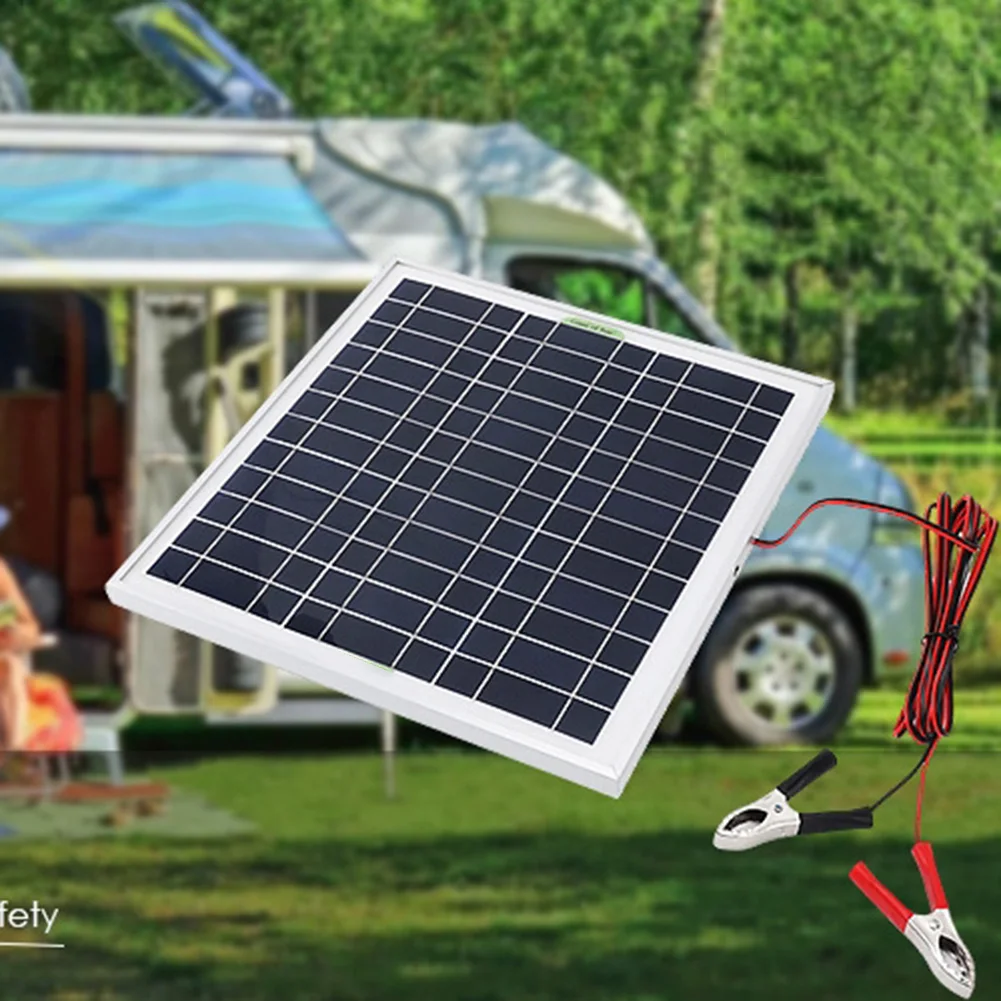 20W Portable Solar Panel for 12V Battery For Charging Weatherproof Aluminum Frame Monocrystalline 280x270x20mm view 6