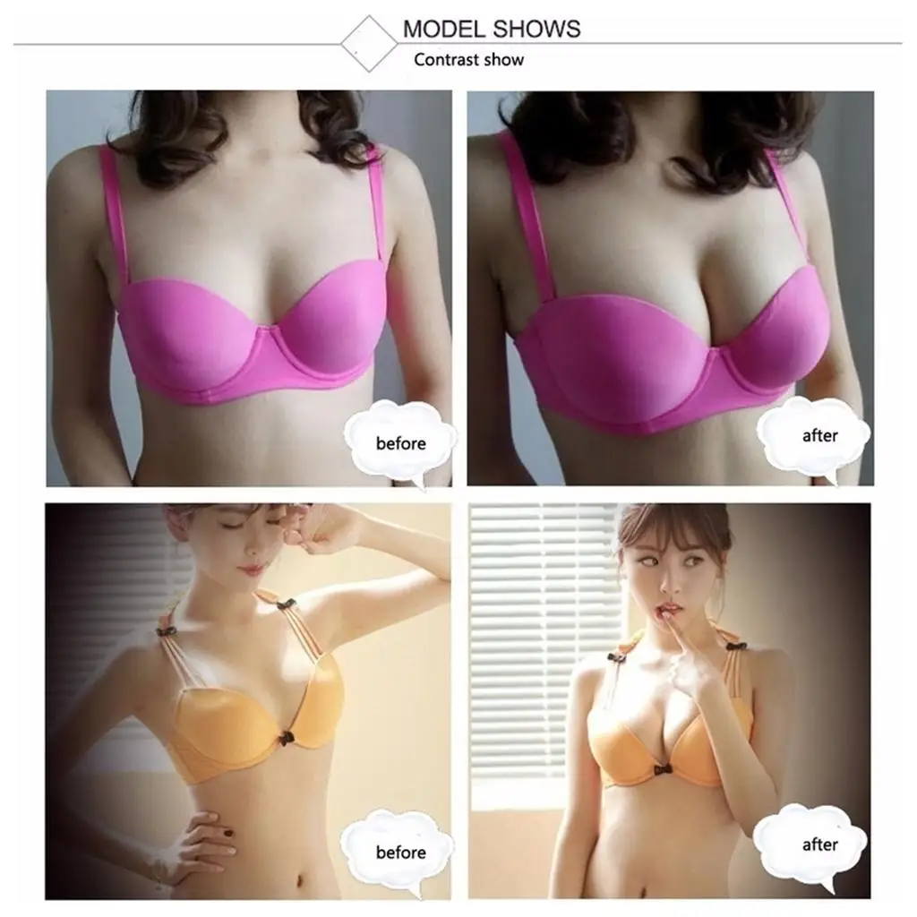Reusable Silicone Breast Enhancers Lightweight Bra Insert Pads Push Up Boost for Everyday Outfits