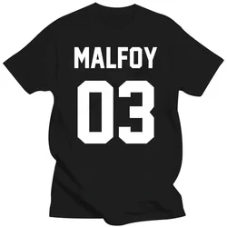 DRACO MALFOY T-SHIRTNew fashion brand teeshirt  male short sleeve black top MALFOY 03 UNISEX SHIRT PRINT ON BACK SIDE T SHIRTS