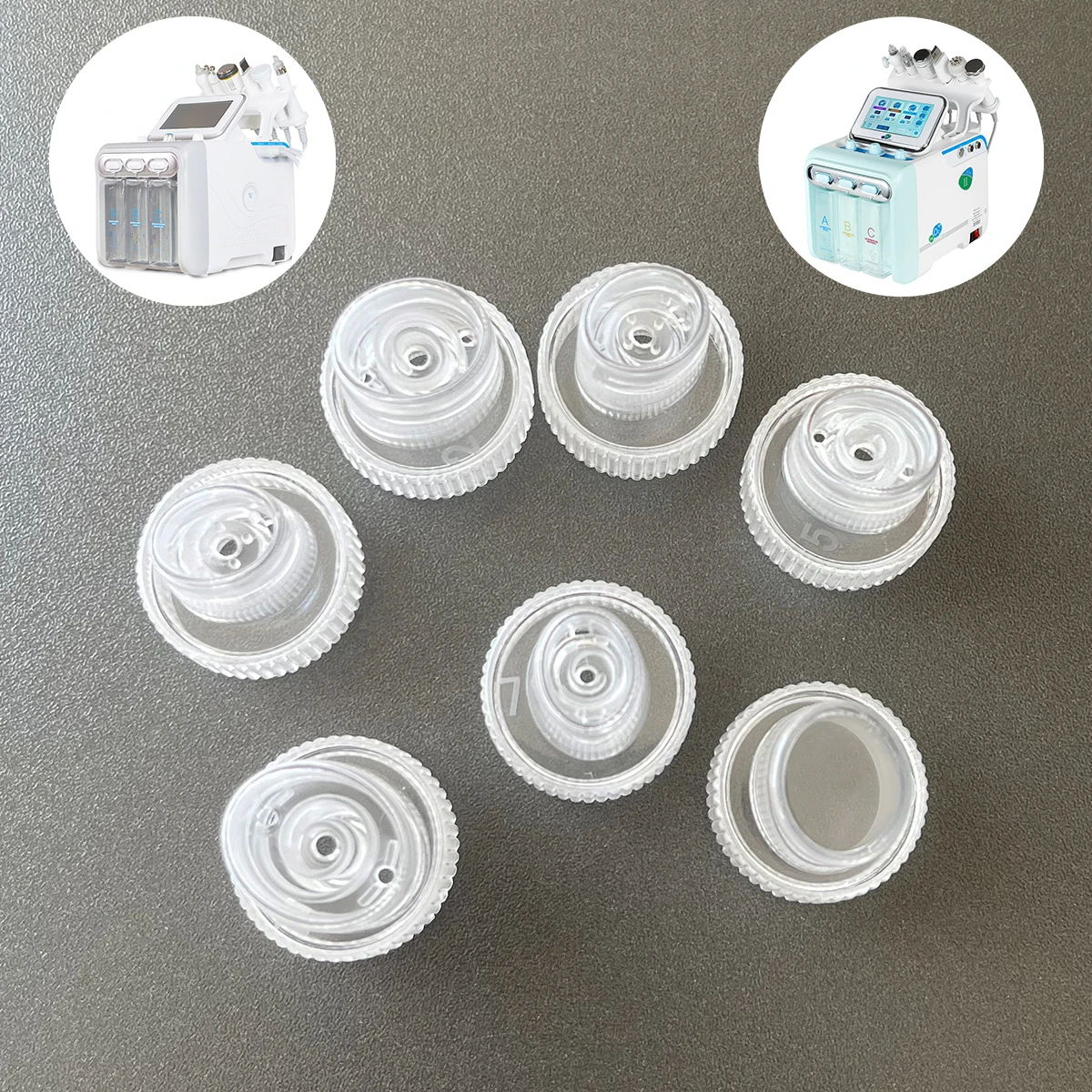 140/70/35/14/7 Uds. Reemplazo de cabezal Hydra hidrodermoabrasión accesorios de punta de plástico para H2 O2 cuidado de la piel Facial agua oxígeno