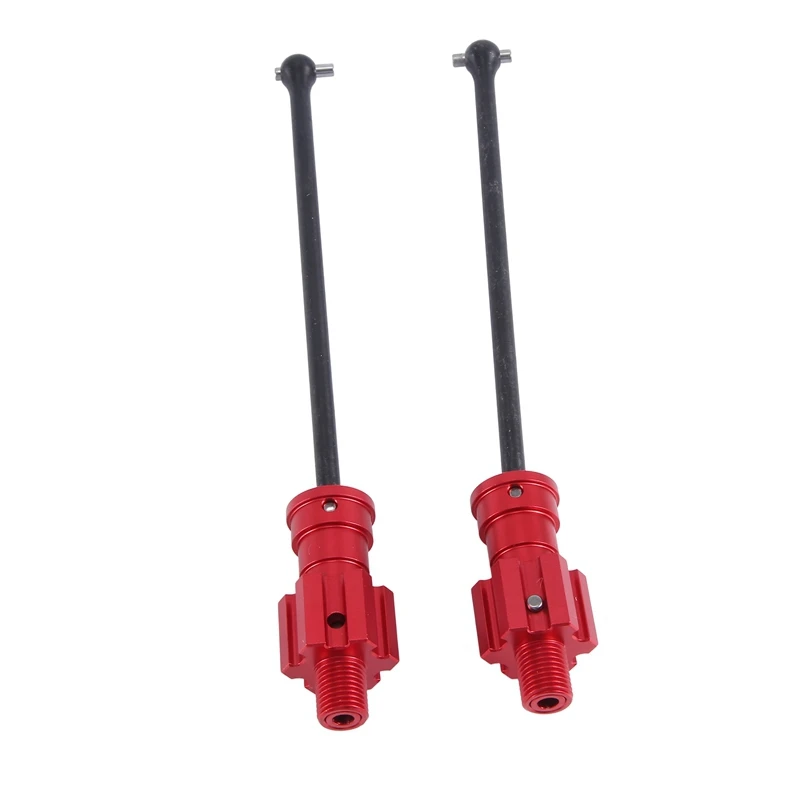 2PCS Widemaxx Steel Extended Drive Shaft CVD For 1/10 Traxxas MAXX Widemaxx RC Car Upgrade Parts Red