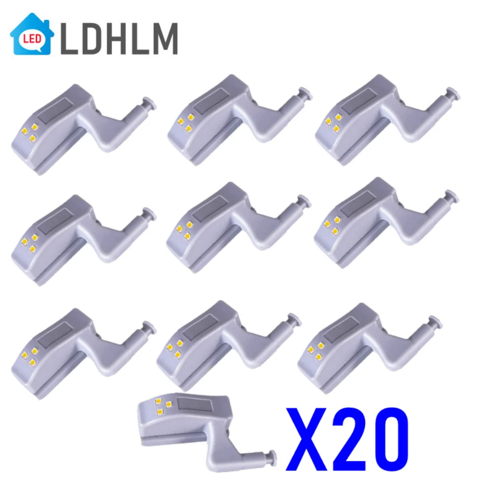 LDHLM-Lampe LED à Charnière Intérieure Universelle, Lumières à Induction pour Armoire, Garde-Robe, Panneau Chi, Capteur, Chambre, Cuisine, Placard, Veilleuse