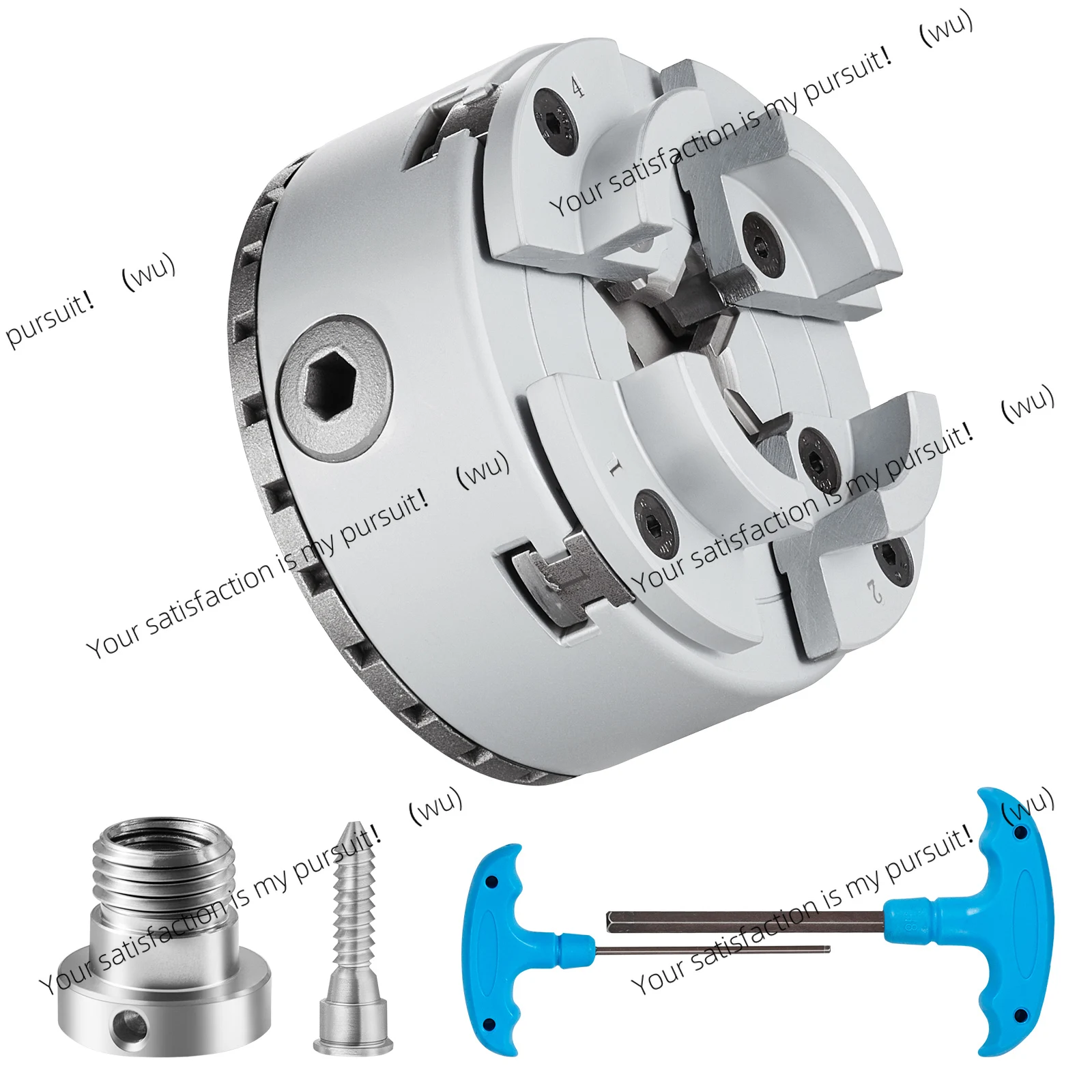 Metal lathe drilling machine, 4 jaws, 2.75 or 3.75 inches diameter, lathe accessories, precision machining self-centering tools