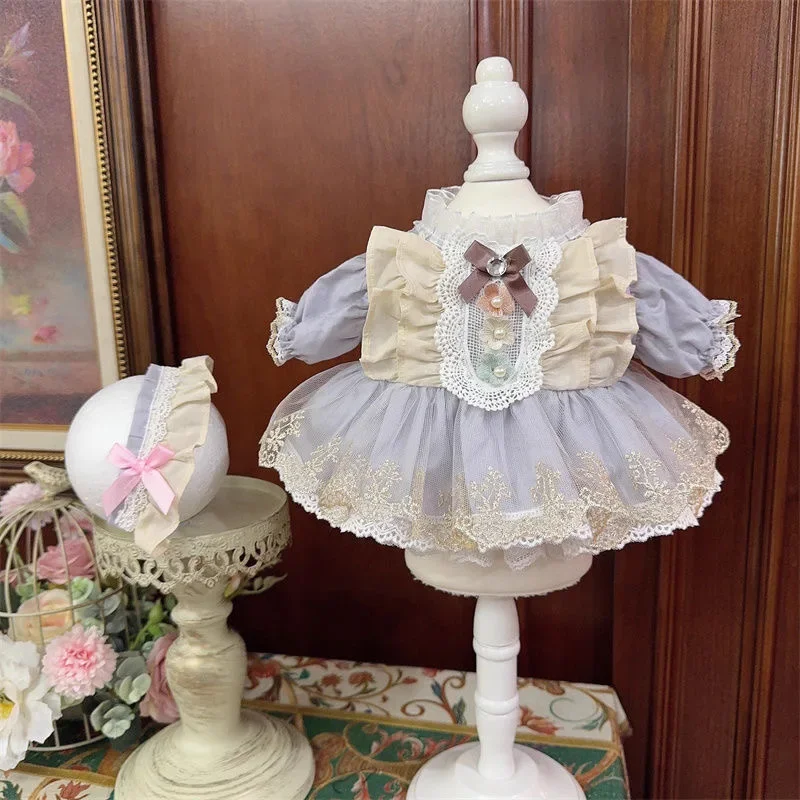 

Одежда для куклы из хлопка на заказ, 10 см, 15 см, 20 см, 40 см, светло-фиолетовое платье для куклы реборн 50-50 см