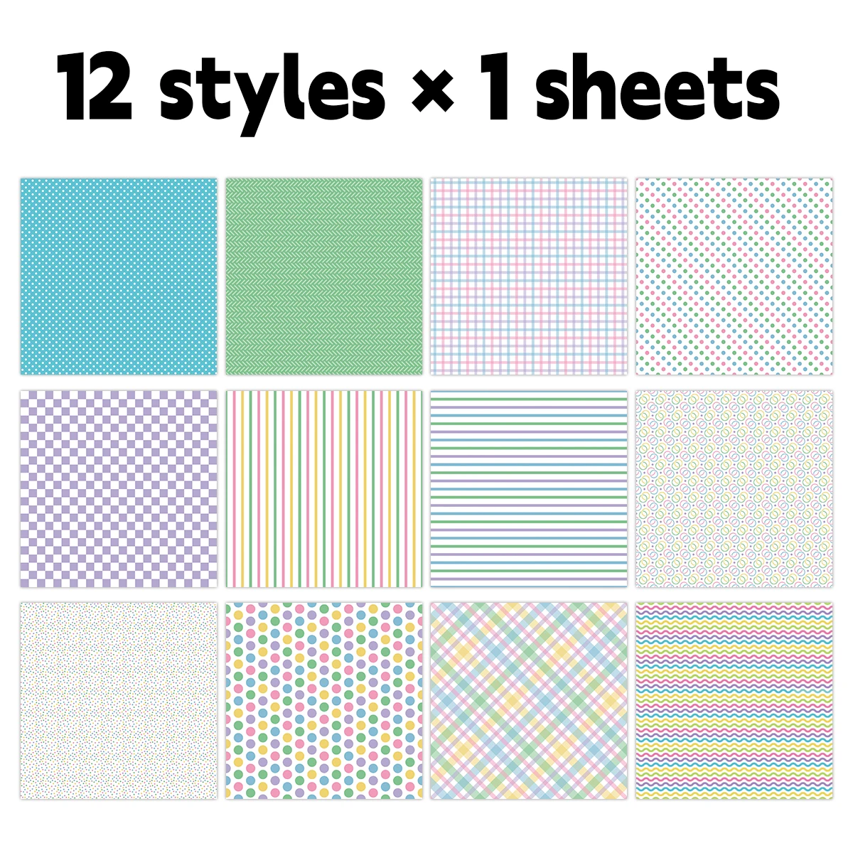 12-Pack Easter Themed Scrapbooking Paper Pads,Single-side Decorative Paper for DIY Arts, Journaling, Card Making & Gift Wrapping