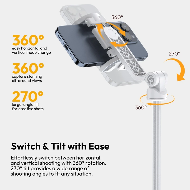 Ulanzi TT88 1.44M trépied Vlog pour perche à Selfie aérienne pour téléphone pince magnétique trépied d'extension à distance sans fil pour la diffusion en direct