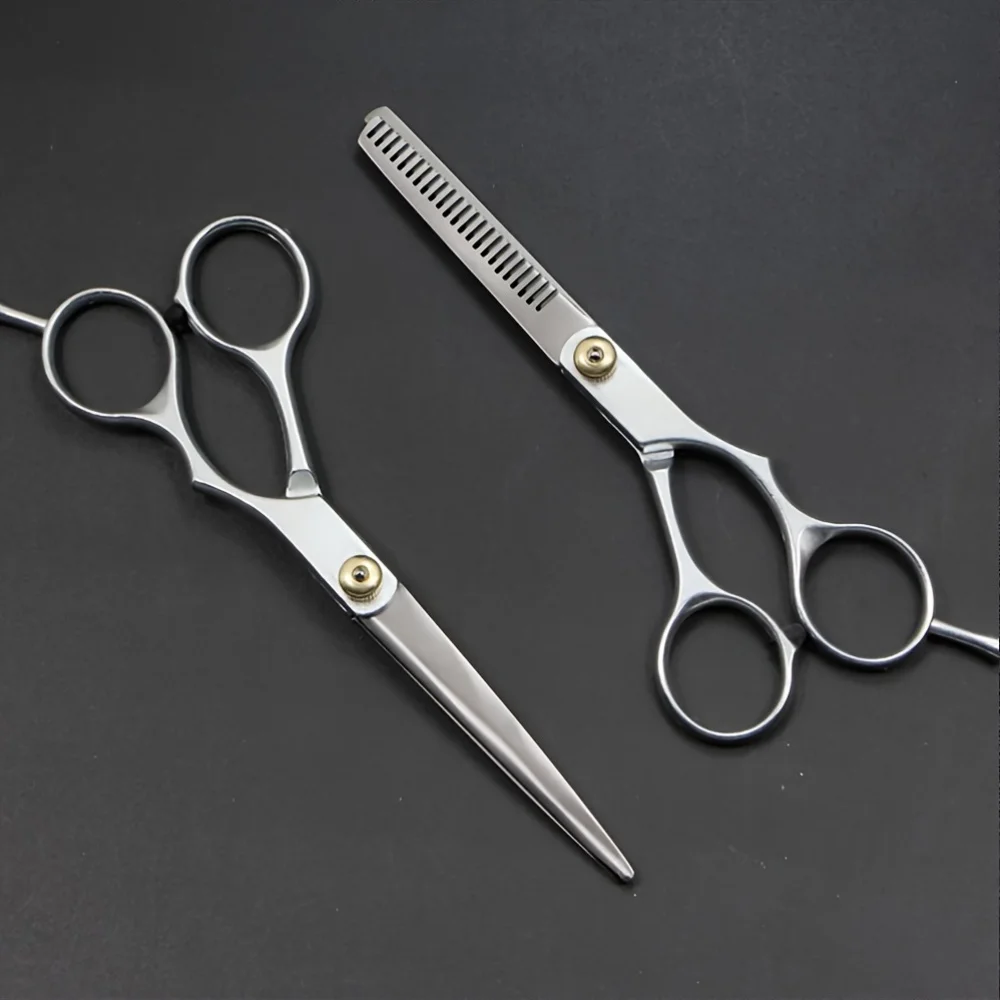 

1pc/ Styling tools Hair cutting stainless steel scissors Hair flat scissors teeth scissors Broken hair scissors bangs scissors