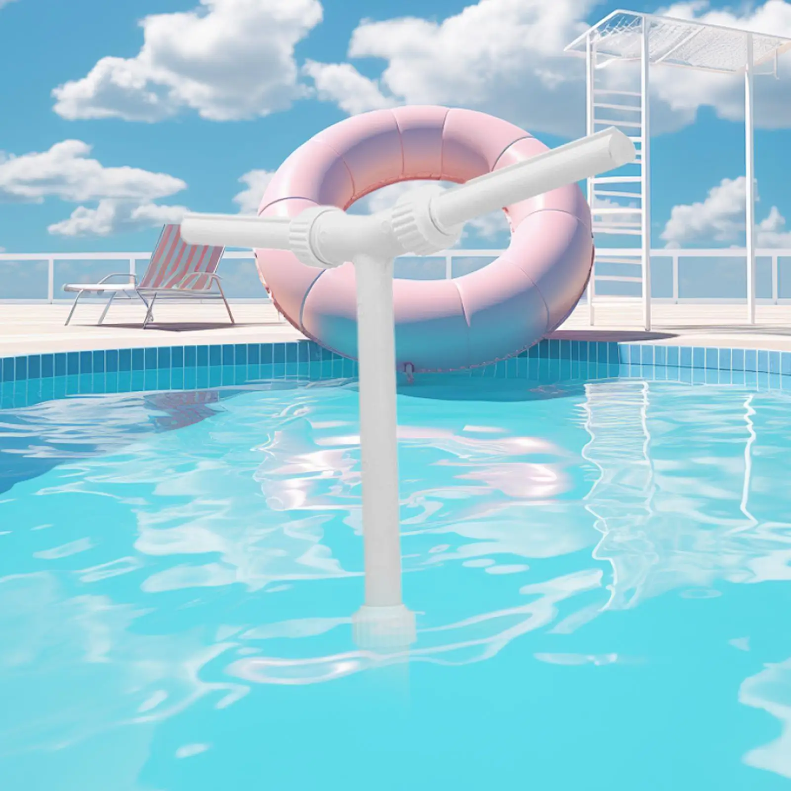 

Фонтан для бассейна для надземных бассейнов, регулируемый двойной распылитель, аксессуар для бассейна и подземного бассейна