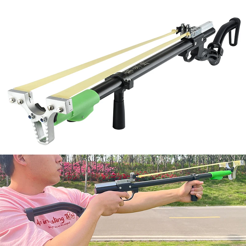 Compact Telescopic Catapult, Foldable Slingshot, Portable Outdoor Hunting and Shooting Practice Kit, Perfect Holiday Gift.