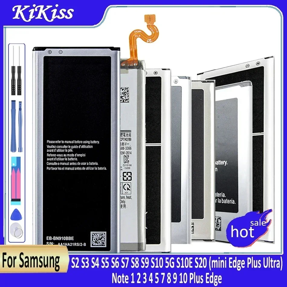 

Аккумулятор для Samsung Galaxy Note 12 3 4 5 7 8 9 10 Plus Edge/S2 S3 S4 S5 Mini S6 S7 Edge S8 S9 S10 5G S10E S20 Plus Ultra Bateria