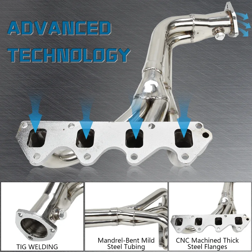 Exhaust Header For, 1986 1996 Suzuki, Samurai Sidekick Geo, Tracker 1 3L, 1 6L L4