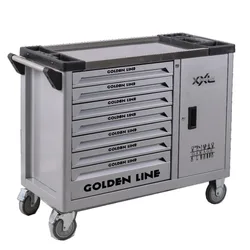 2022 auto repair garage roller cabinet 7-drawer tool cabinet workshop tool storage silver tool trolley