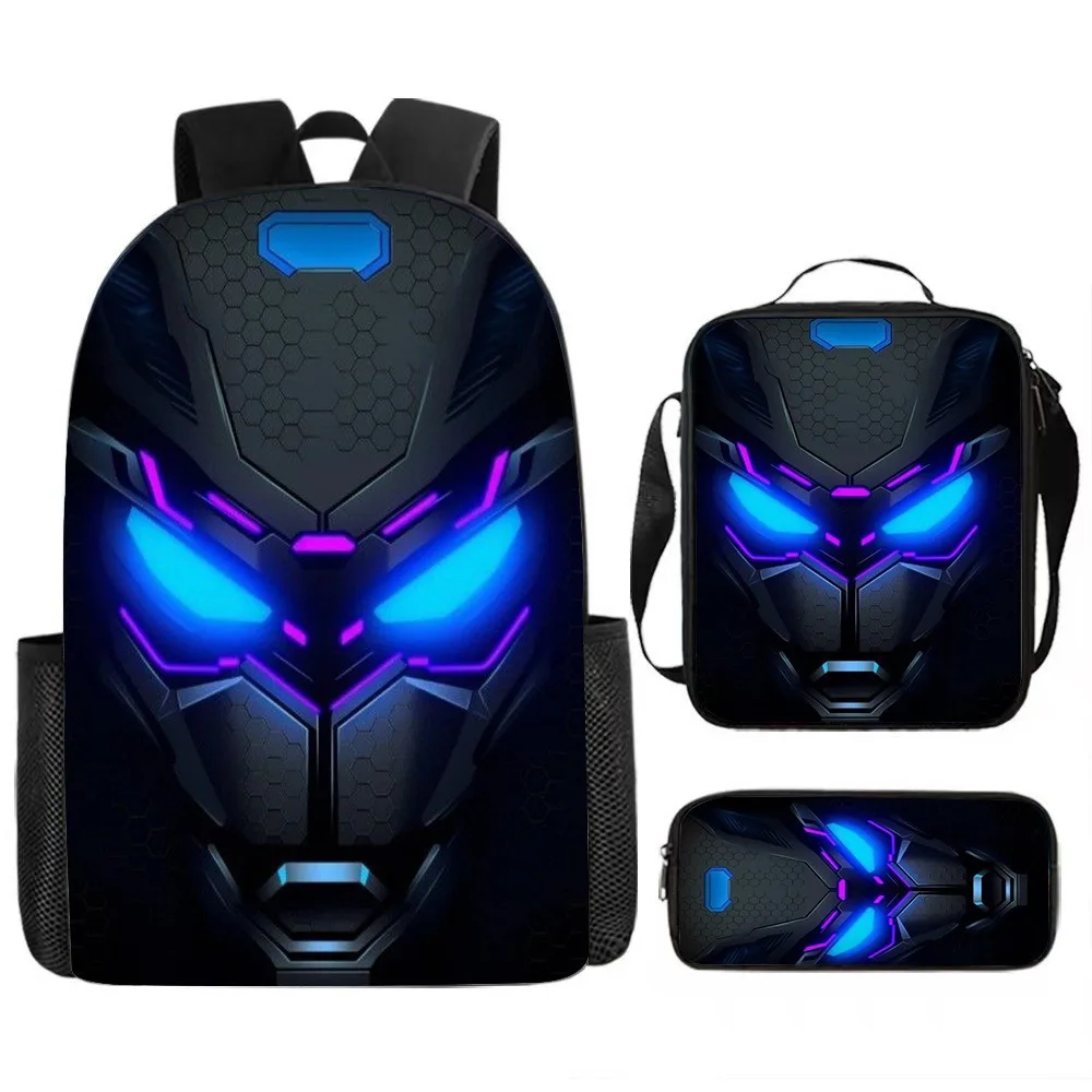 

Cartoon Popular mechanical style 3D Print 3pcs/Set Student School Bags Laptop Daypack Backpack Crossbody Lunch bag Pencil Case