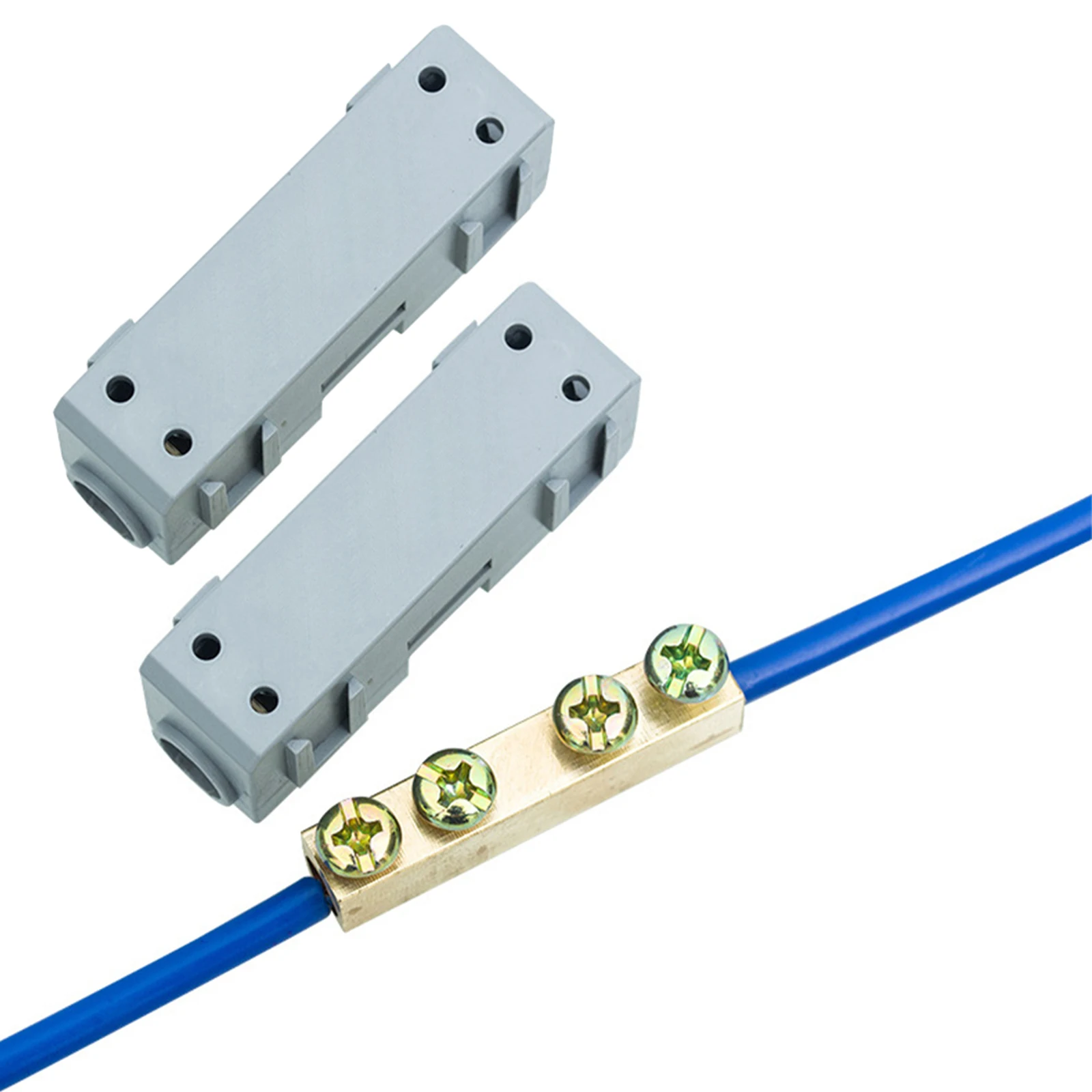 Screw Connector Splitter Wire Cable Terminal Block 400V 60A 38*12*16mm Brass Intter Joint Junction Box Quick S-6