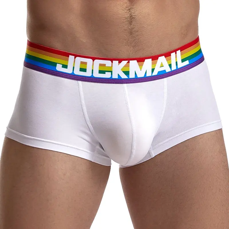 JOCKMAIL brand hot sale sexy men\'s underwear pure cotton breathable sports briefs shorts solid color low waist boxer rtunks