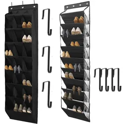 Over The Door Shoe Organizer 10/8 Tier Cloth Hanging Shoe Rack with Large Deep Pockets Shoe Organizer Hanger for Closet Door