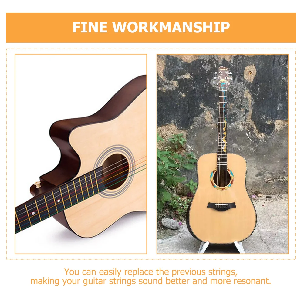 

1Set Durable Guitar Strings Excellent Workmanship Easy to Install Perfect for Folk Guitars Guitar String Practical Strings