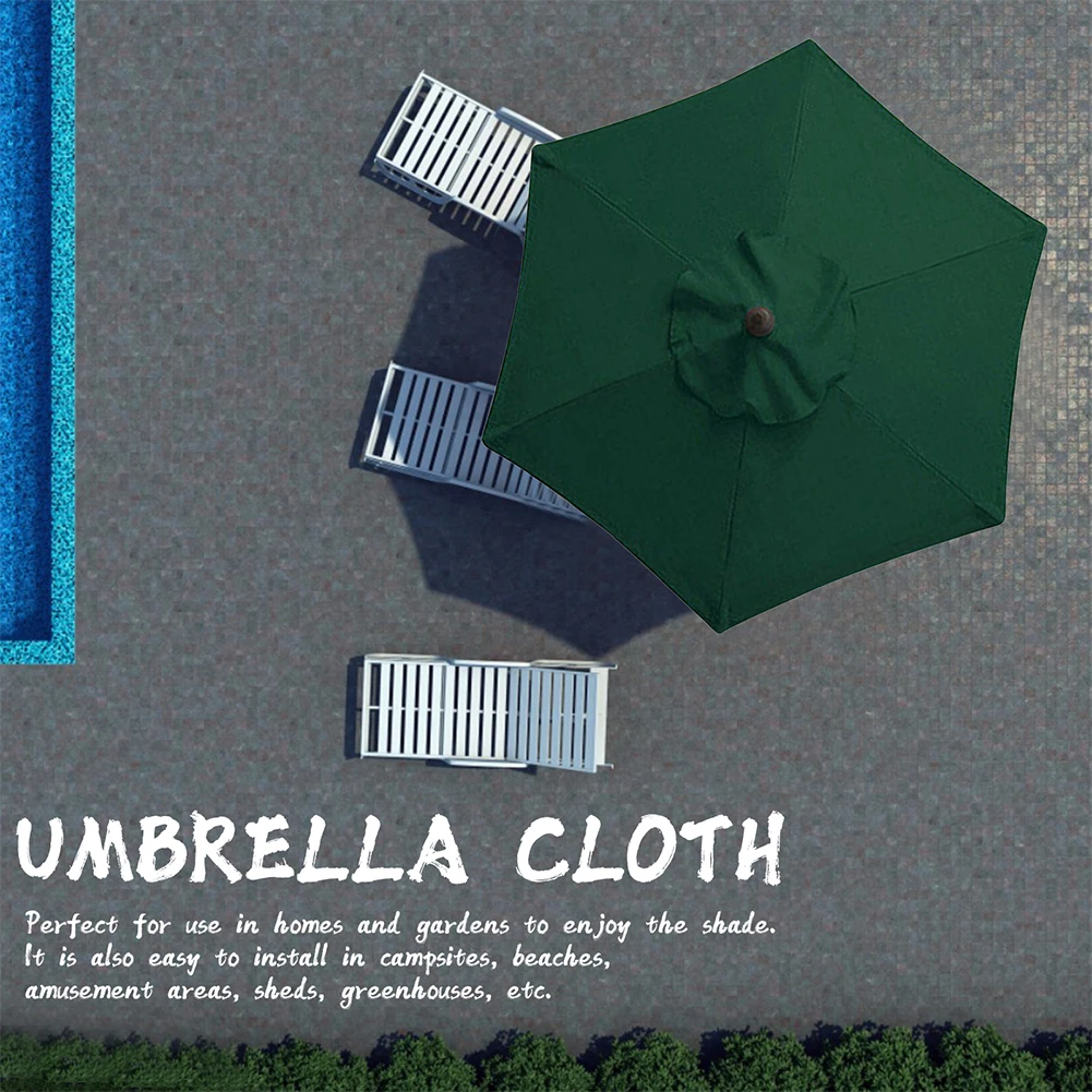 6 عظام مظلة استبدال المظلة مقاوم للماء 2 متر مظلة المظلة سطح UV حماية انفصال لحديقة الشاطئ في الهواء الطلق