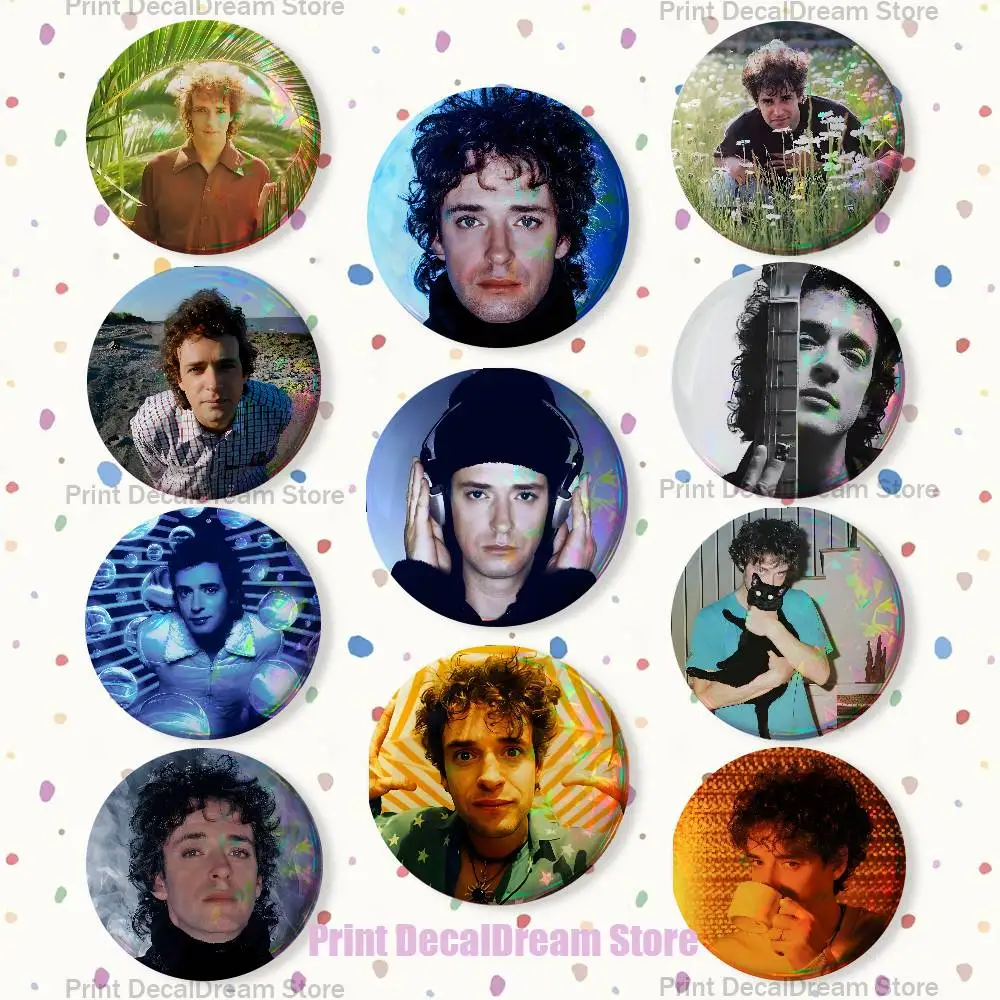 Singer G-Gustavo Cerati 22mm,32mm,42mm,58mm,75mm Round Badge Brooch for Various Clothing Backpacks Jewelry Accessories Gift