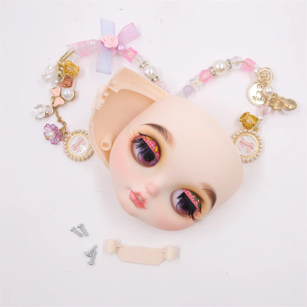 Glück Tage 1/6 blyth puppe hand make-up weiß haut matte gesicht platte, schraube und schöne aufenthalt cord
