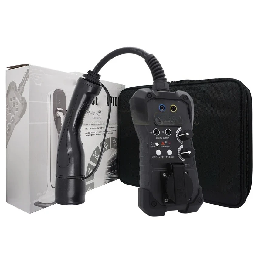 PM701E EVSE Test Adapter Electric Vehicle Charging Station Tester for Type 2 EV Charger Diagnostic Maintenance Tool