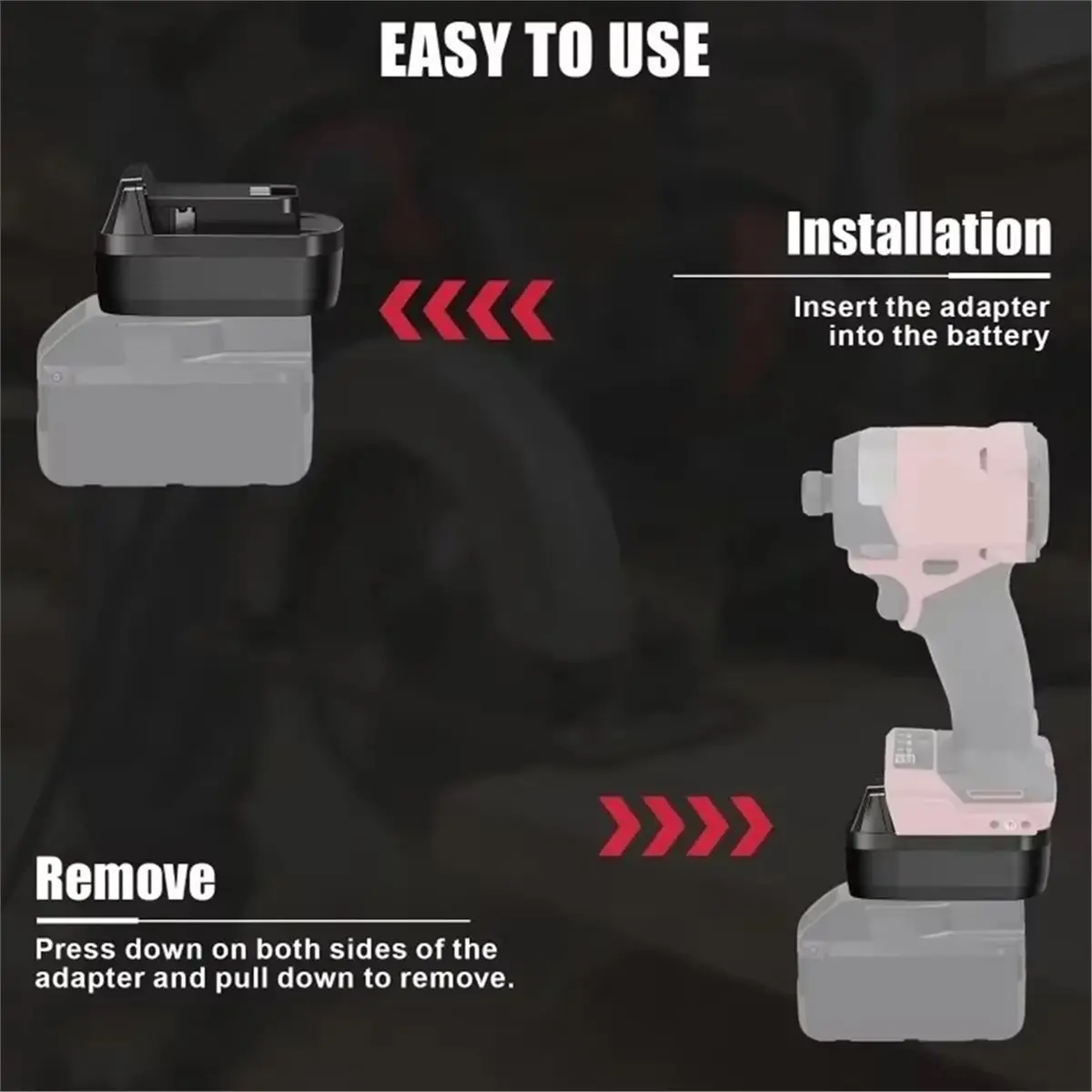 Battery Adapter MIL28MIL for V28 Lithium Batteries Converts to for 18V Lithium Battery Tools