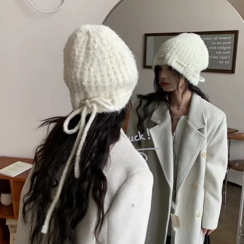 Knitted Wool Blend Hat 4