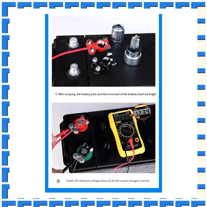

ABNG Car Battery Dirt Brush Battery Pole Cleaning Tool Removing Oxide Layer On The Inner Wall Of The Battery 10Pcs