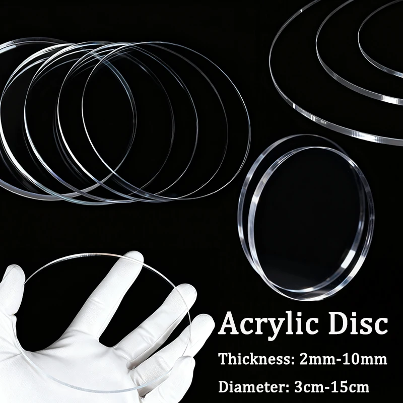 

Blank Clear Acrylic Disc Clear Round Acrylic Ornament Blanks Acrylic Circle Disc with Hole for Vinyl Engraving Painting DIY