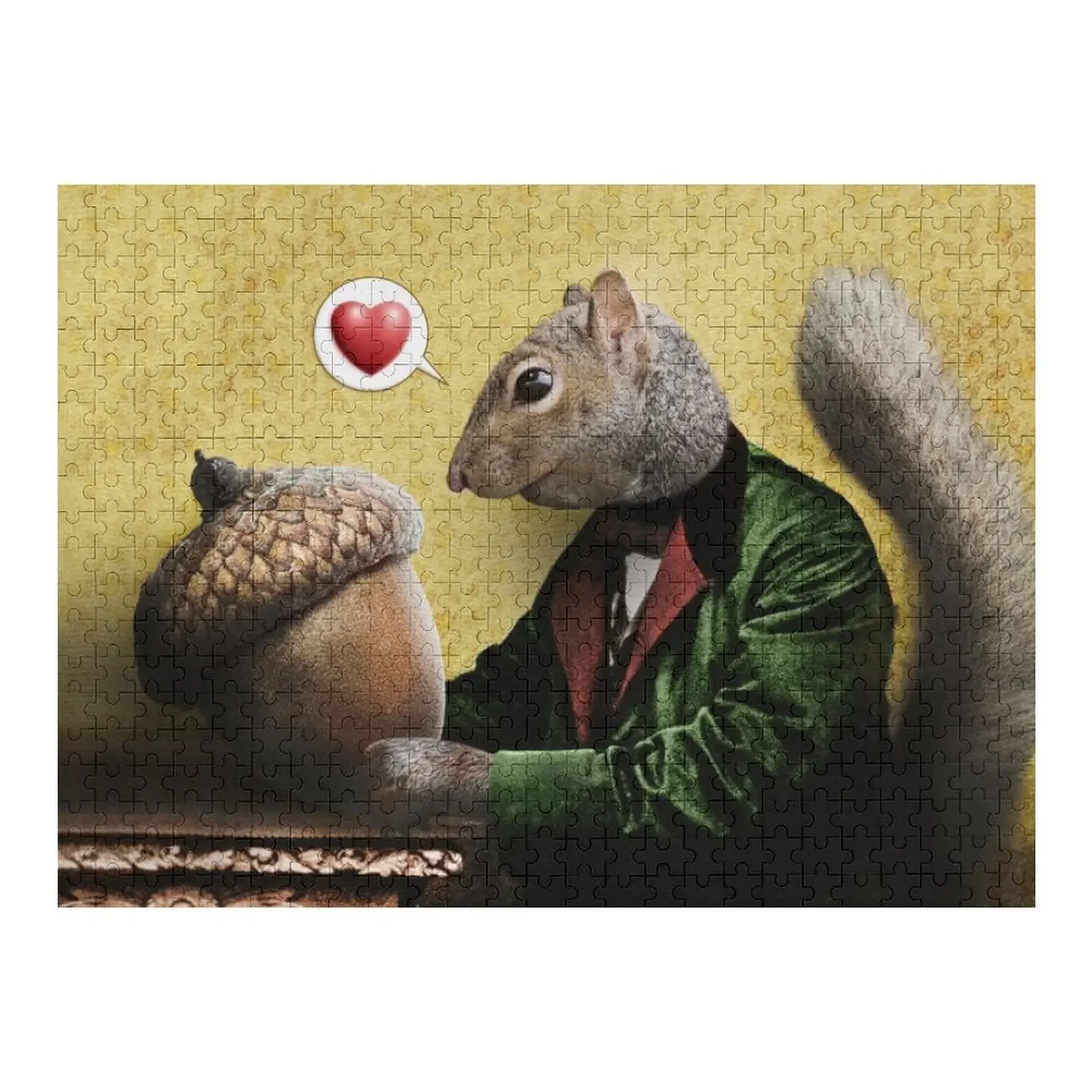 

Mr. Squirrel Loves His Acorn Jigsaw Puzzle Personalised Name Iq Wood Photo Personalized Wooden Decor Paintings Puzzle