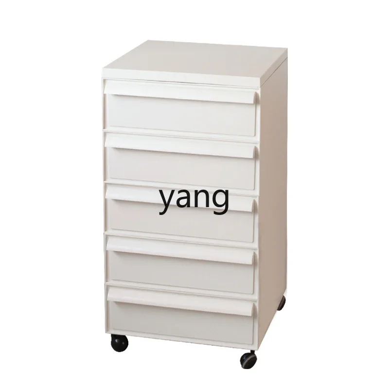 

LH medieval wabi-sabi wind bedside table simple mobile storage side cabinet