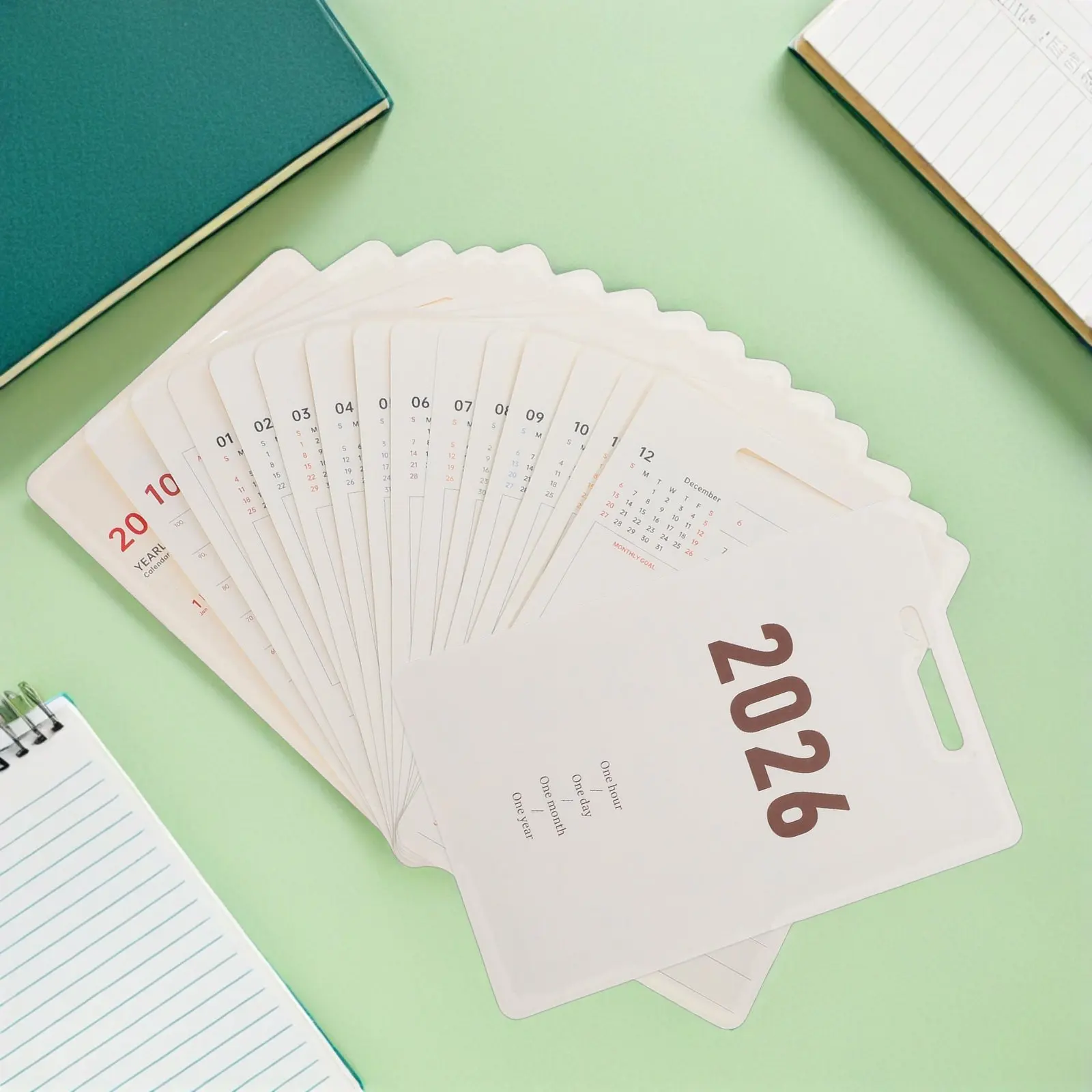 

1Set 2026 Daily Desk Calendar Refill Pages Large Grid Layout Smooth Writing Premium Paper Creative Calendar for Office Home