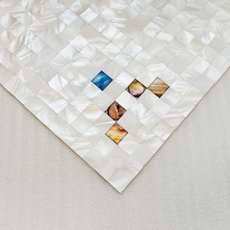Ultra-white Qingshan Yunhai Natural Shell Mosaic Tile Bathroom Entrance Living Room Balcony Kitchen Background