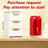 1pc 3-Tier Desktop Organizer with Drawers, Plastic Storage Box for Stationery/School/Office Supplies 6