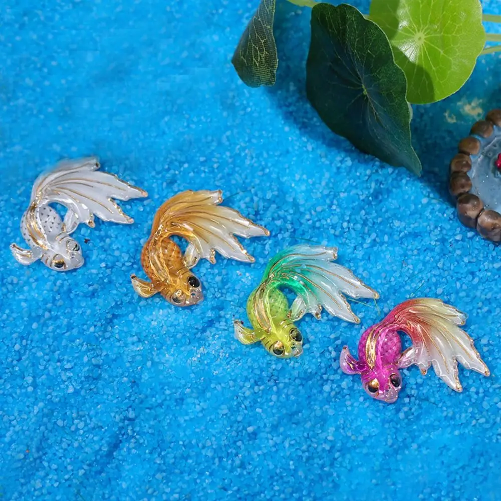 8Pcs/set Simulation Goldfish DIY Goldfish Miniatures Handmade Mini Goldfish Micro-landscape Colorful Cute Micro-landscape