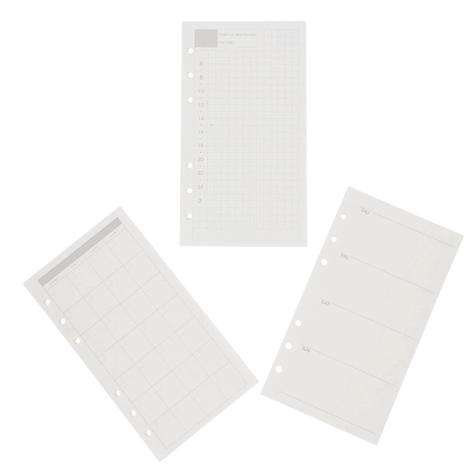 

3 Pcs Loose Leaf Refill 6-hole Insert Paper Planner Filler Refills Inserts Pages