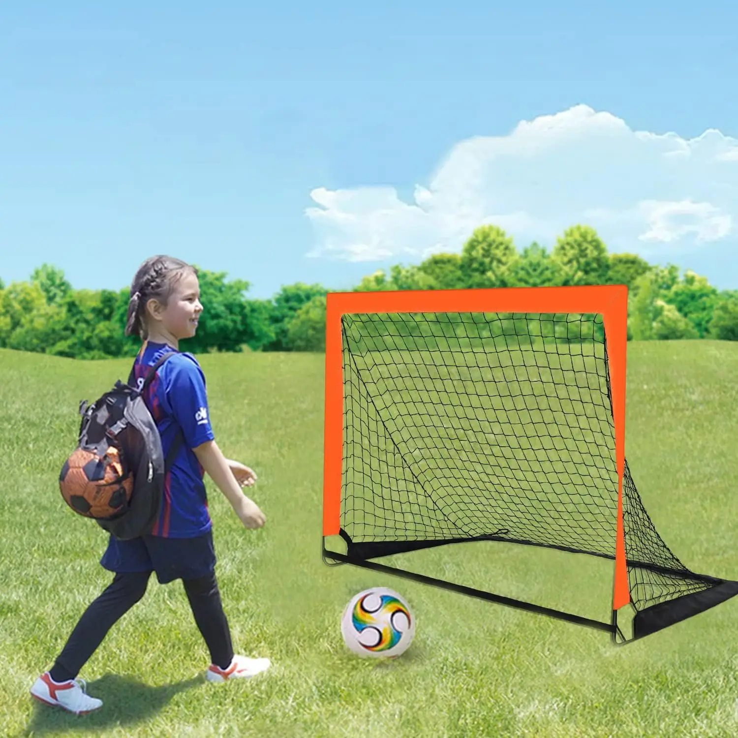 

Portable Children Football goal Pop up Soccer Net Backyard Soccer Goal