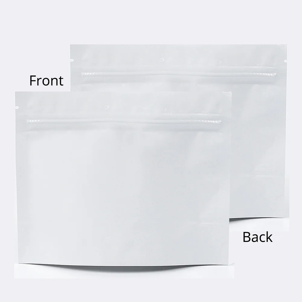 Promotional Makeup Cosmetic Storage Bags Glossy White Stand Up Zipper Pouches Eco Waterproof Aluminum Foil Mylar Packaging Bags