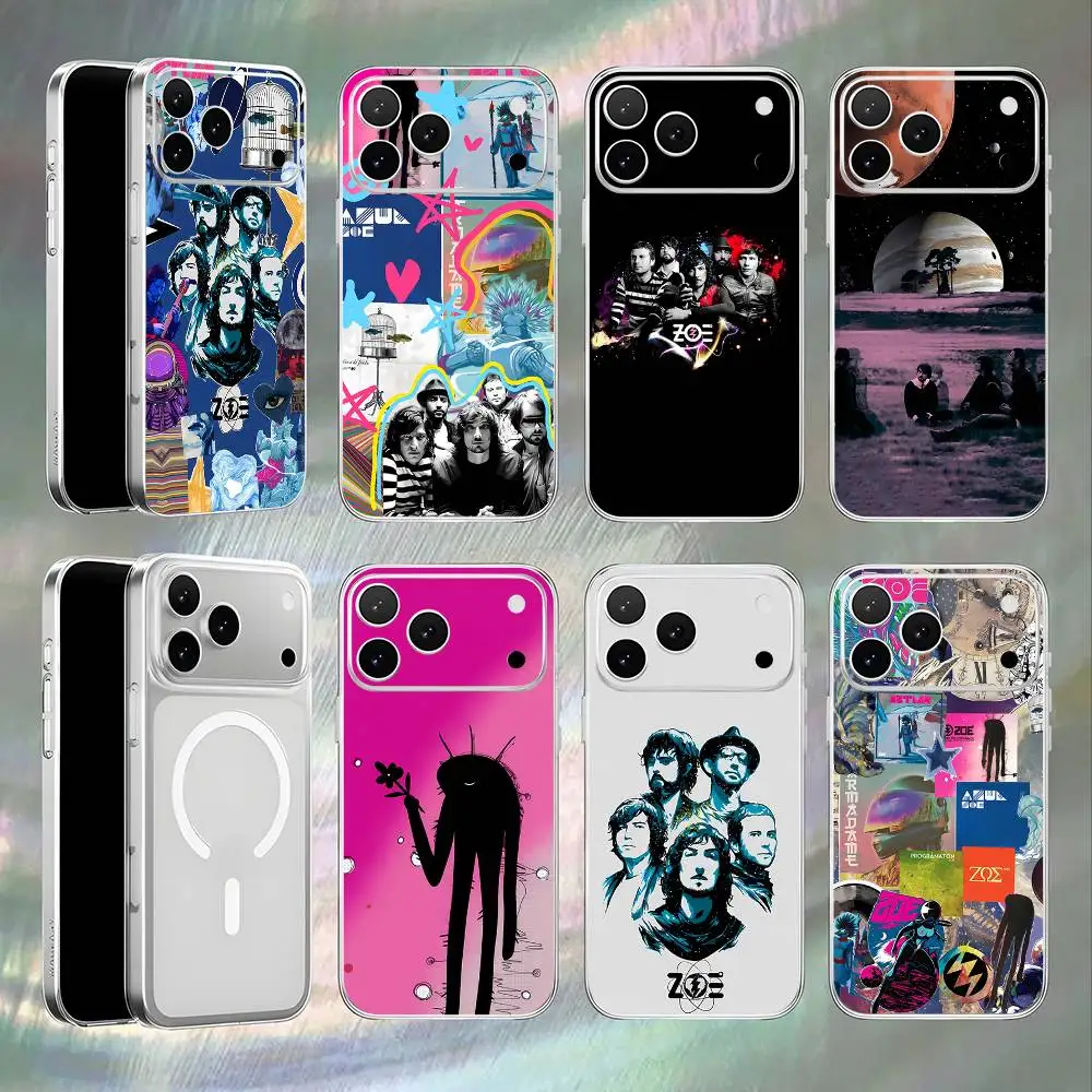 

Z-ZOE Band For iPhone 17,16,15,14,13,12,11,Pro,Max,Plus,Mini,SE Transparent White Phone Case Magnetic Wireless Charging