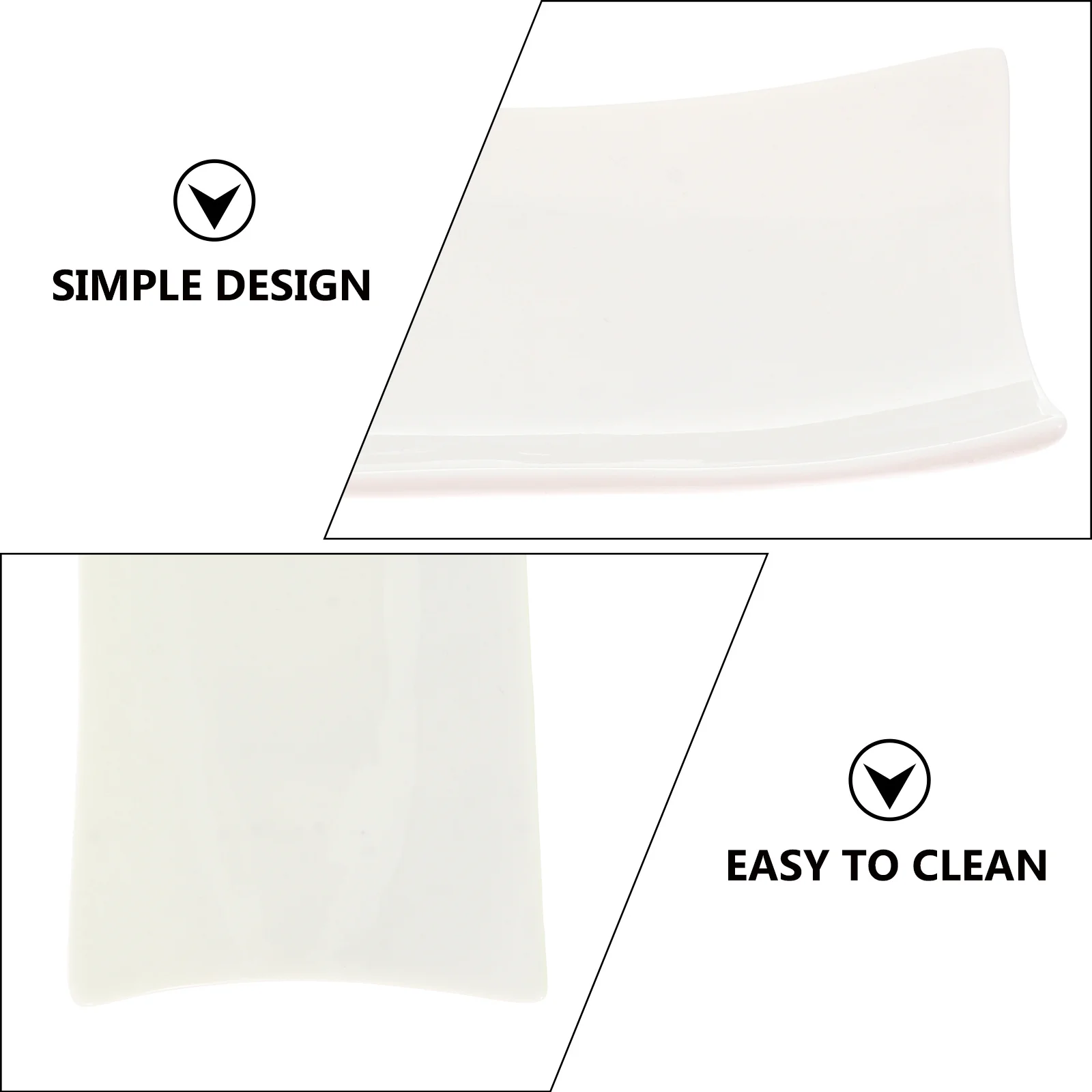 

2Pcs Ceramic Towel Tray Practical Storage Tray for Restaurant Hotel Wet Towel Holder Rectangular Storage Dish