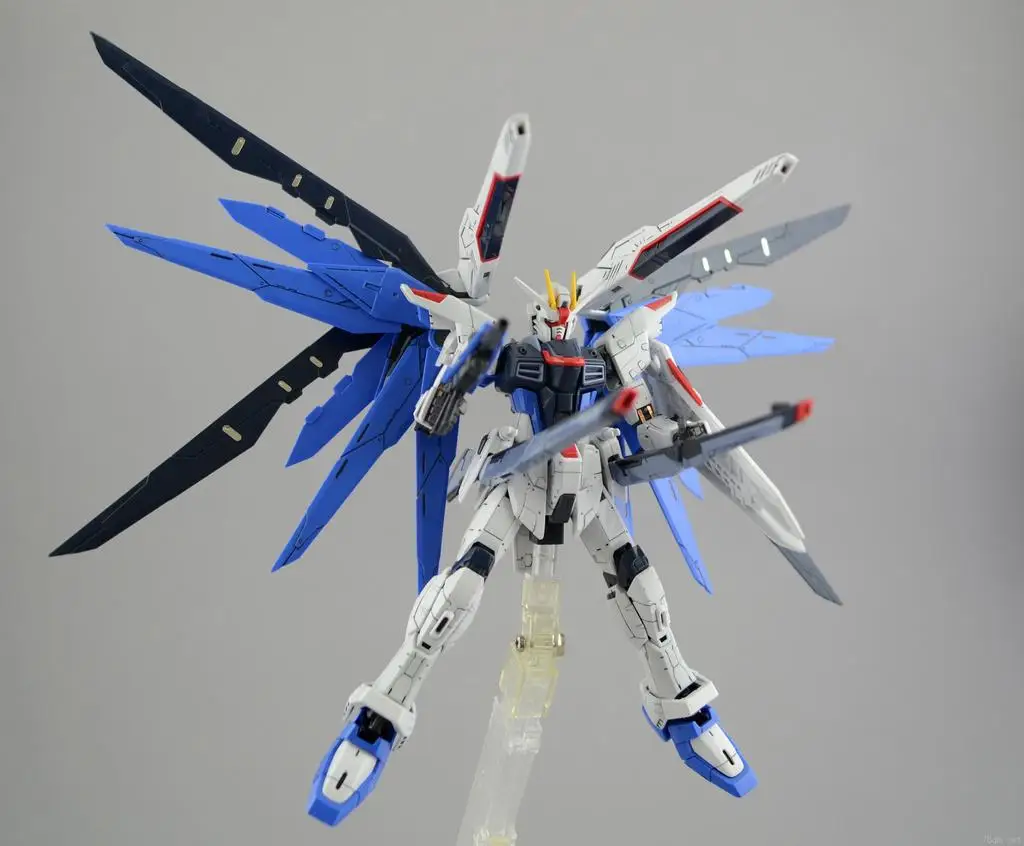 BANDAI RG 1/144 ZGMF-X10A Freedom Gundam figuras de acción Z.A.F.T traje móvil Gundam SEED Anime modelo Kit juguetes para niños colección