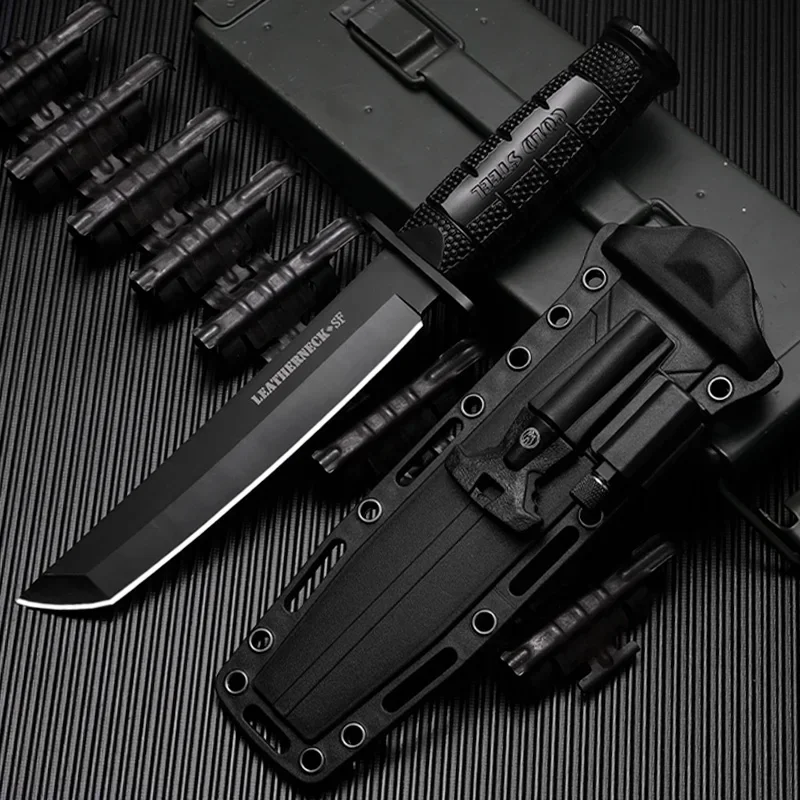 Men's Gift High Quality 7cr13mov Steel Fixed Blade Rescue Knife for Hunting Camping Survival