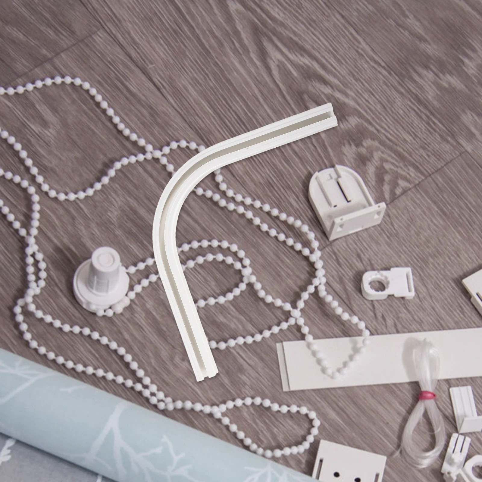 Curtain Track Ceiling Mount Adhesive Rail Wall Mounted Slide For Bathroom Shower Home Office Smooth Corner Quiet Operation Easy